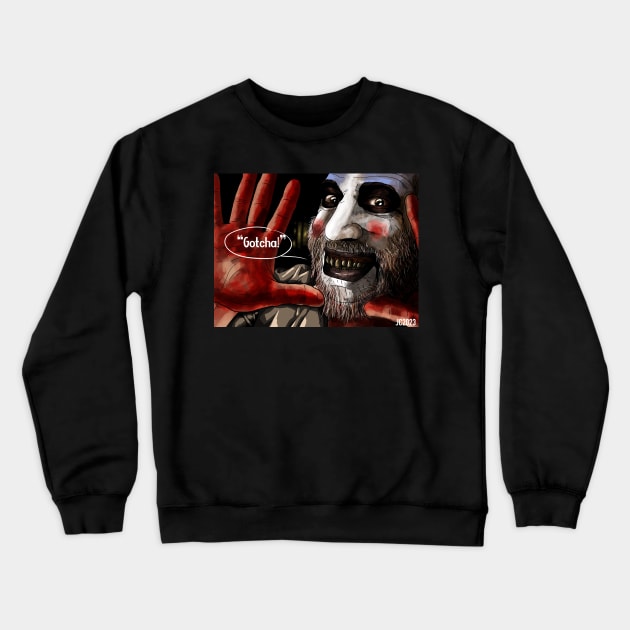 Captain Spaulding "Funny Business" portrait (digital) Crewneck Sweatshirt by StagArtStudios